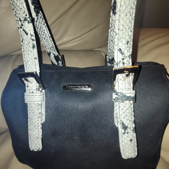 EVAN PICONE Black Velvet and Python Gray Bag - Picture 5 of 11